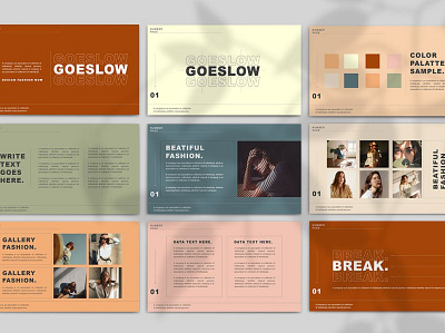 GOESLOW - Powerpoint Template #7 app branding design graphic design illustration logo typography ui ux vector