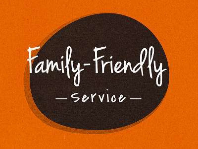 Family Friendly Service family graphic logos retro typography