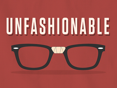 Unfashionable illustration minimal nerd typography