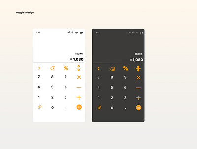 Calculator UI design daily ui design ui