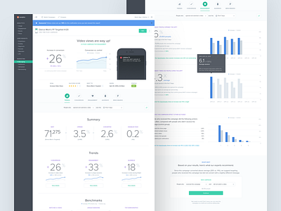 Localytics — Marketing Campaign Performance Report analytics clean data design desktop flat ui ux