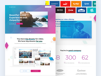 Brightcove — Product Marketing Concept bright design landing ui ux video web
