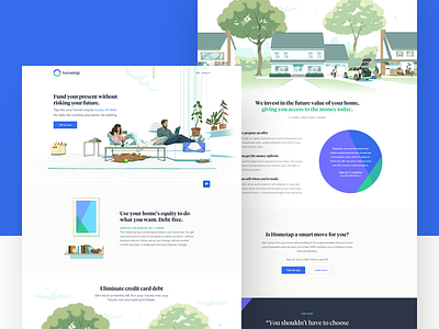 Hometap Website branding desktop illustration web