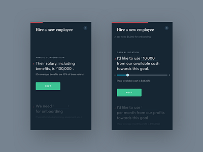 Goals finance flat goals mobile ui ux walkthrough