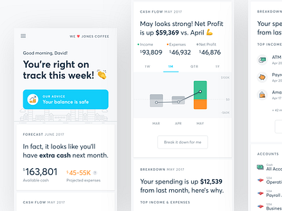 Small Business Dashboard cashflow dashboard expenses finance flat ui ux