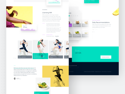 Ava – Landing Desktop design desktop fitness flat food health nutrition ui ux web wellness