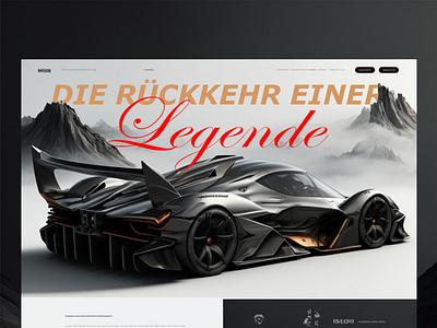 Website Design for a Hypercar manufacturer branding design ui ux webdesign webflow website