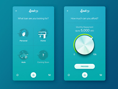 When Flat meets Skeuomorph app design finance fintech interface layout lend loan mobile ui