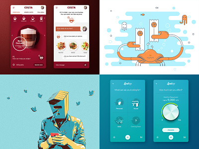 2018 app design flat icons illustration mobile ui vector
