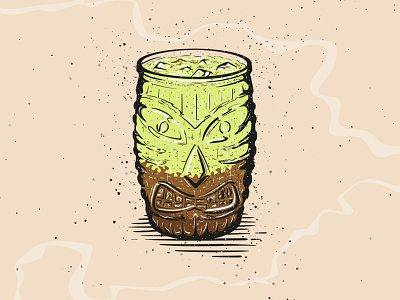 Matcha Iced Coffee Latte cocktail cocktails coffee drinks graphicdesign illustration lemonade summer2020 vintage