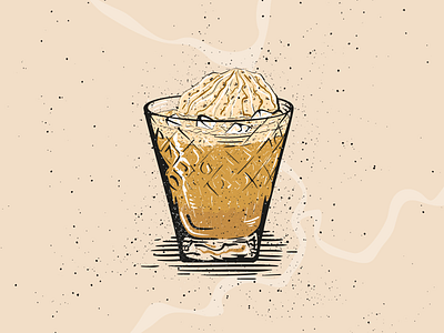 Coffee Glace Nat cocktail cocktails coffee drinks graphicdesign illustration lemonade summer2020 vintage