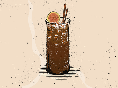 Cinnamon Cold Bre cocktail cocktails coffee drinks graphicdesign illustration lemonade summer2020 vintage