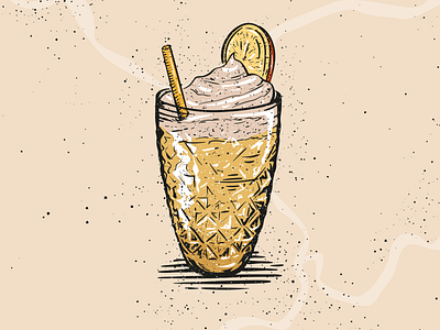 Pear Cream Latte cocktail cocktails coffee drinks graphicdesign illustration lemonade summer2020 vintage
