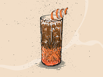 Сappu Orange cocktail cocktails coffee drinks graphicdesign illustration limonade summer2020 vintage