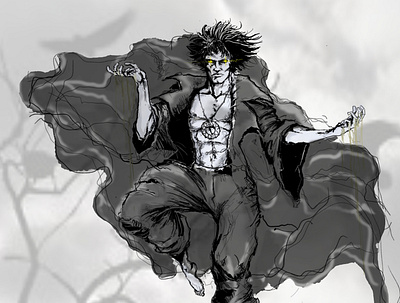 Sandman cartoons concept art digital art drawing fan art fantasy illustration