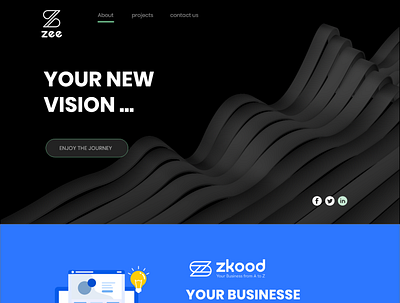 Zee Landing page ui uiux ux website