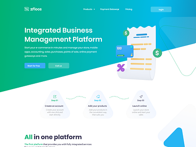 Zfloos platform accounting design saas ui uiux ux website