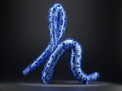 H - 36 Day of Type 2020 3d type abstract blender