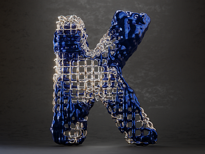 K - 36 Days of Type 2020 36 days of type 3d abstract blender cycles design procedural type type art