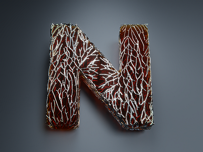 N - 36 Days of Type 2020 36 days of type 3d abstract blender cycles geometry procedural type type art