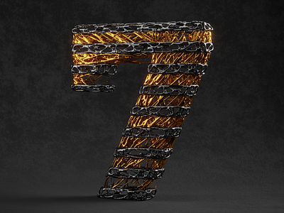 7 - 36 Days of Type 2020 36 days of type 3d blender geometry procedural reflective type type art
