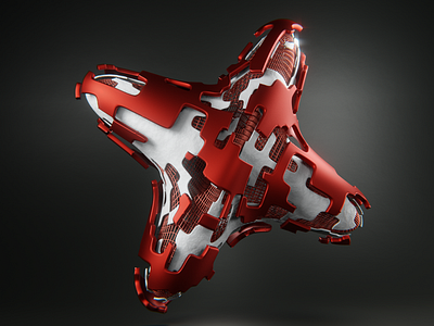 X- 36 Days of Type 36 days of type 3d abstract blender cycles design geometry glow procedural reflective shapes shine type type art