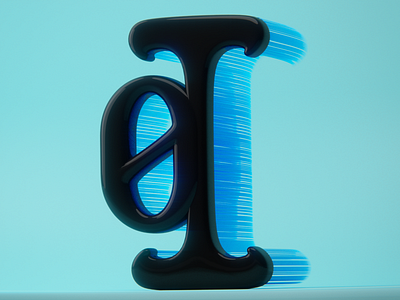 ब - 47 Days of Devanagari Type 3d abstract blender cycles design geometry procedural shapes type type art
