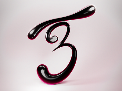 उ - 47 Days of Devanagari Type 3d abstract blender cycles design geometry procedural shapes type type art