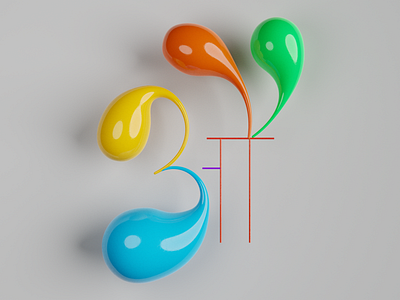 औ - 47 Days of Devanagari Type 3d abstract blender cycles design geometry procedural shapes type type art