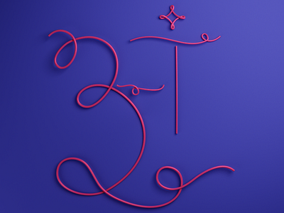 अं - 47 Days of Devanagari Type 3d abstract blender cycles design geometry procedural shapes type type art