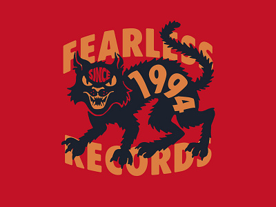 Fearless apparel bandmerch cat merchdesign print t shirt tim minarzik