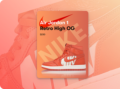 Air Jordan 1 Retro High OG | Product Card air jordan graphic design nike product card ui uiux
