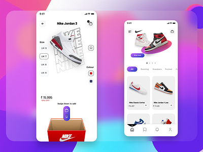 Nike Mobile UI design