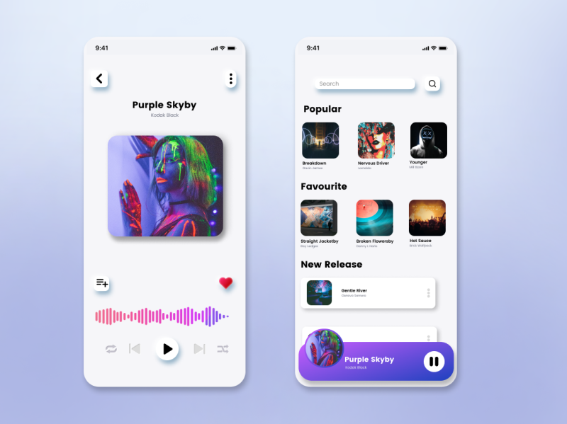 Music Player UI design by Bharat_UI on Dribbble