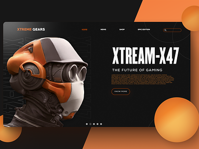 Gaming UI Design console design gameui gameuidesign gaming graphic design orange ui uiux uiuxdesign ux