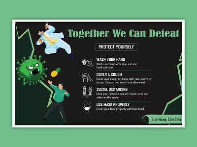 Uniting Against COVID-19: A Better Tomorrow covid 19 awareness graphics design pandemic poster social awareness