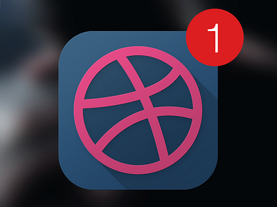 let's play dribbble flat giveaway icon invite ios7 notification shadow