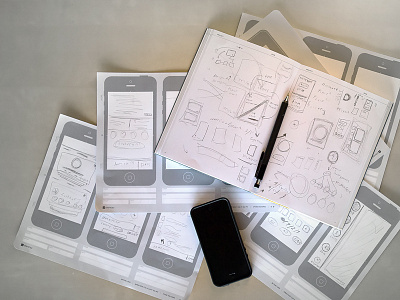Sketches draw paper sketch ui wireframe