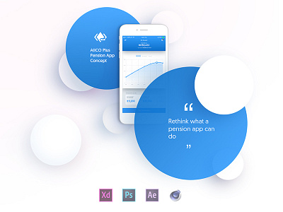 AIICO Pension PLUS app: Cover blue design gradient modern pension ui ux web