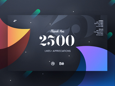 Thank you Dribbble and Behance Community colors. dribbble experimental gradients grateful test thanks