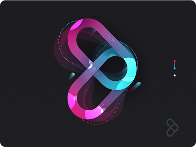 Experimental 03/40 (Intelia's Logo) colors dark fresh gradient infinity light logo round