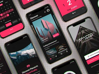 InVision Studio - Spaced Source Files design freebie invision studio invisionstudio iphonex modern ui ux