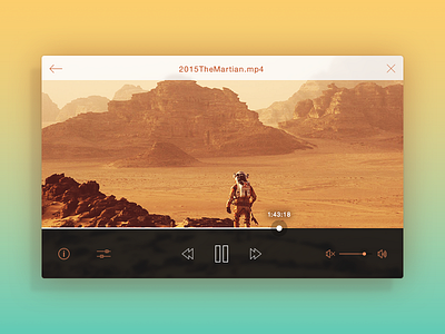 Simple Video Player modern photoshop player simple ui video
