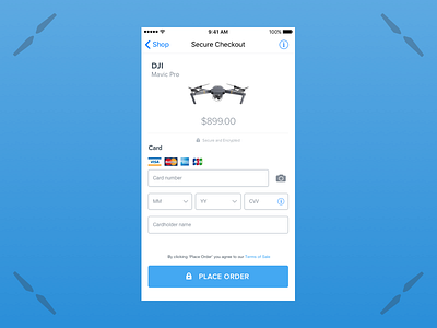 Daily UI #002 • Credit card checkout card checkout credit dailyui dailyui002 drone form mobile shop shopping ui uiform