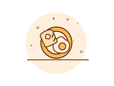 Breakfast 2d breakfast cute design egg food icon illustration orange snack toast ui vector