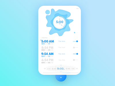 Clock App application clock design future interface mobile page time ui ux