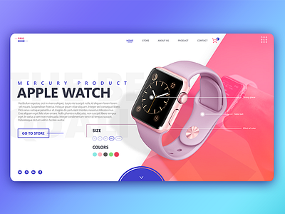 Store Page apple colorfull design interaction interface product site ui ux watch web website