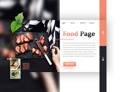 UI Food Page card catering colorfull dailyui design dribbble illustration interaction interface page site ternds typography ui ux web website