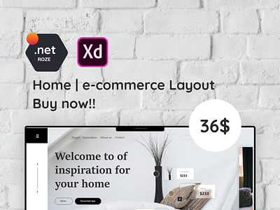 Home | e-commerce Layout XD adobexd design ecommence layout store ui ux web website