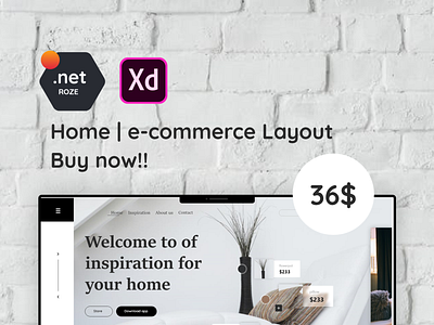 Home | e-commerce Layout XD